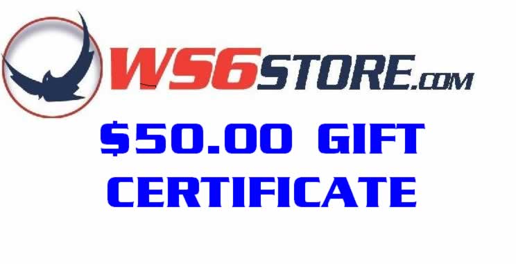 $50.00 WS6 Store Gift Certificate